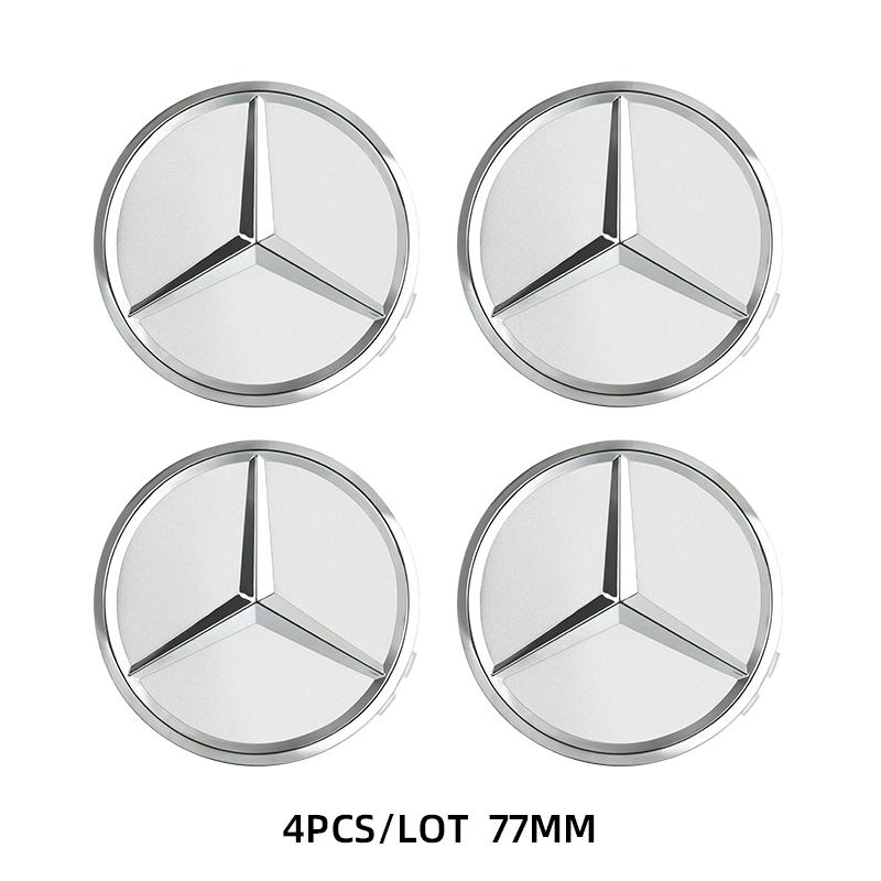 For AMG 4pcs 75MM Car Wheel Center Hub Caps Covers Mercedes Benz GLE GLK SLK CLA CLK W203 W204 W205 W209 W210 W211 accessories QM2