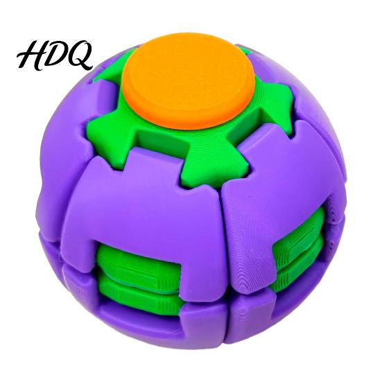 Drückbare Spinnkugel 1/2 Stück 3D-gedruckte rotierende Kugel Stressabbau Fidget Spinner