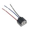 2Pcs Female Connector Ceramic Harness Plug 3-Pin H4 Bulb Socket  Auto Headlight