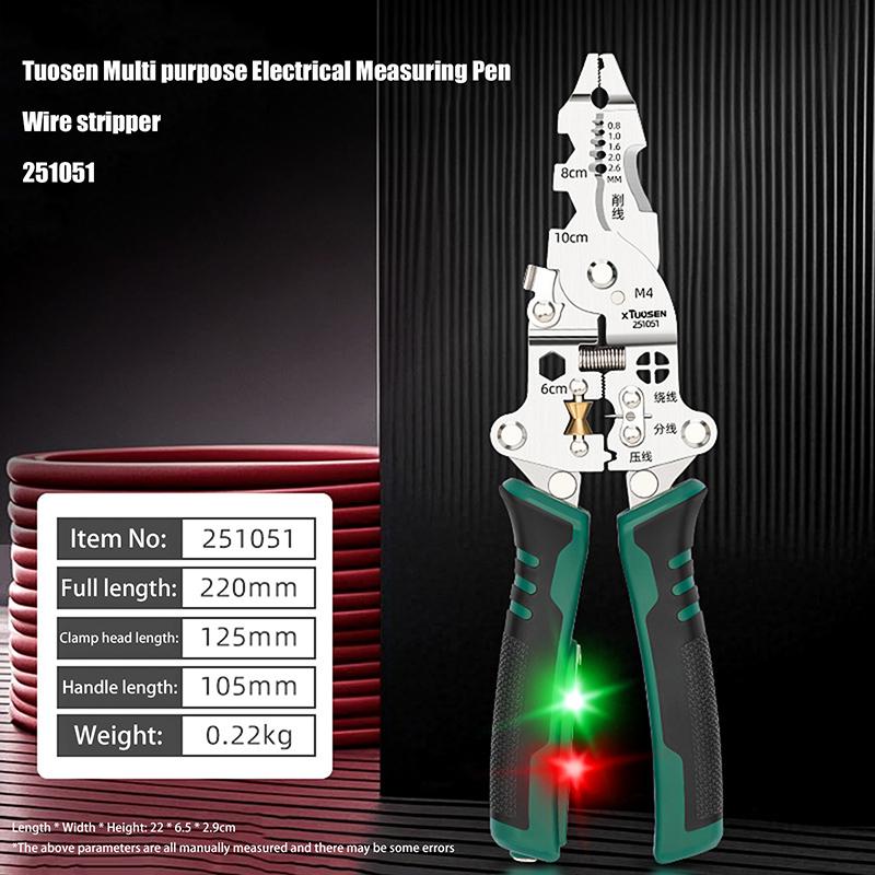Multi Functional Foldable Wire Stripping Pliers Cable Cutter Stripper Pliers Electrician Hand Tool For Wires Cutting Crimping