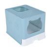 Enclosed Cat Litter Box Anti Splashing Easy to Clean Odor Control Large Top Entry Foldable Kitty Litter Tray with Lid