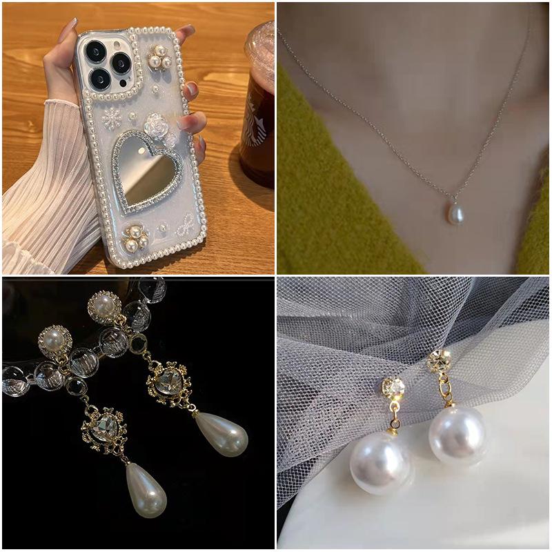 50 KC Gold & White K Dot Diamond Pearl Hair & Clothing Accessories