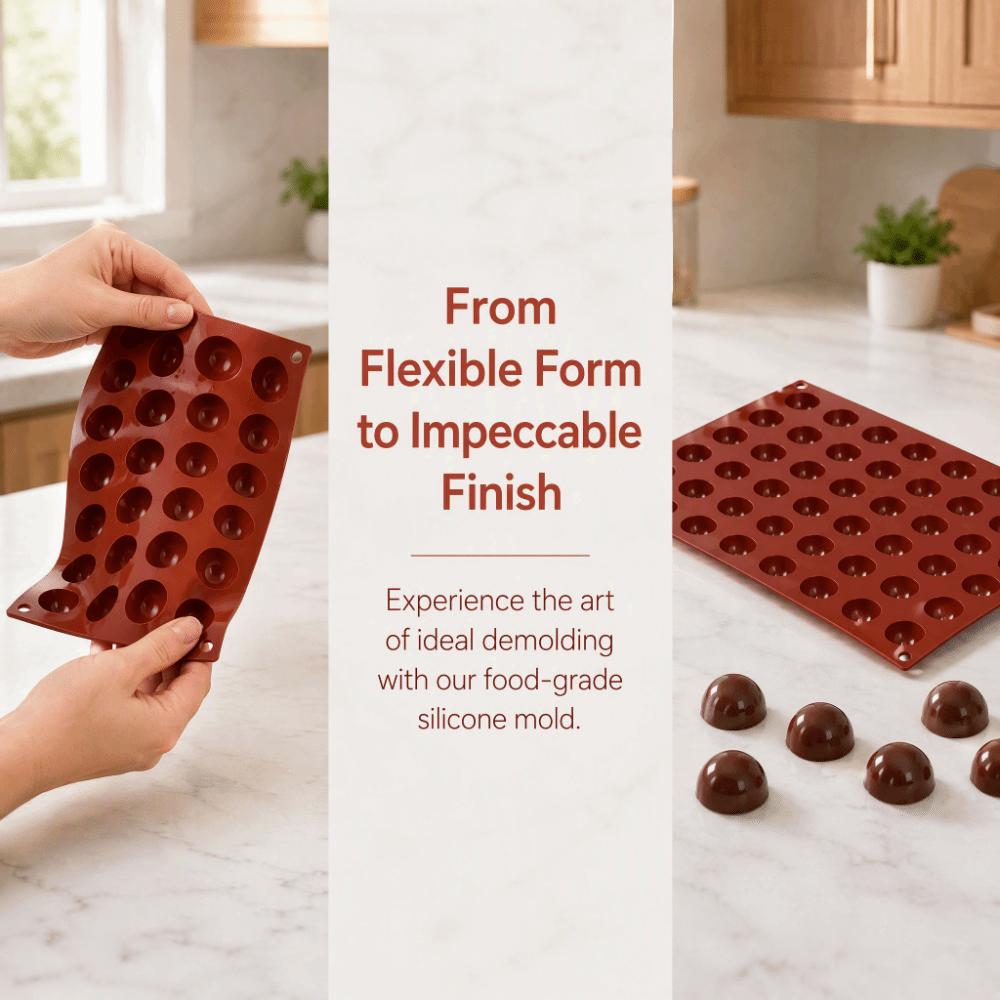 6 Cavity Hemisphere Silicone Mold Thickened Mousse Dessert Mold  Jelly Candy Making