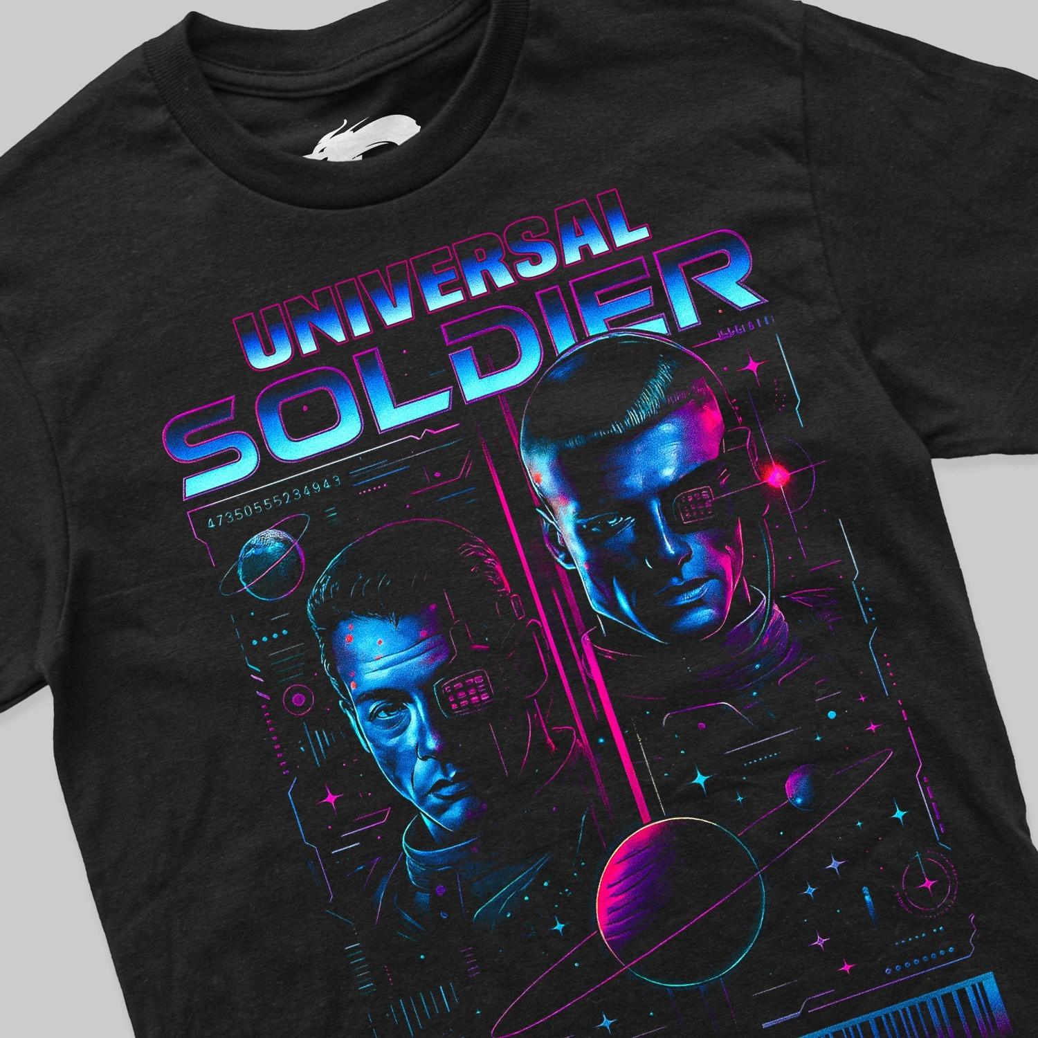 

100% Cotton T-shirt Mens Tees Top mit Universal Soldier Motiv - JCVD Lundgren Retro 80s 90s geschenk 4XL