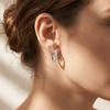 Temperament Crystal Studded Earrings Minimalist Plain Round Earrings Small Hoop Earrings  Wedding