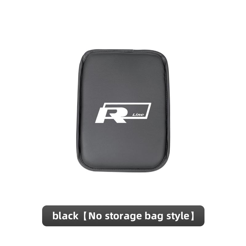 PIG1 Volkswagen Car Logo Armrest Box Cushion Pad Auto Armrest Mat Leather For VW GTI Polo Golf MK6 Passat B6 Tiguan Arteon Jetta ID.3