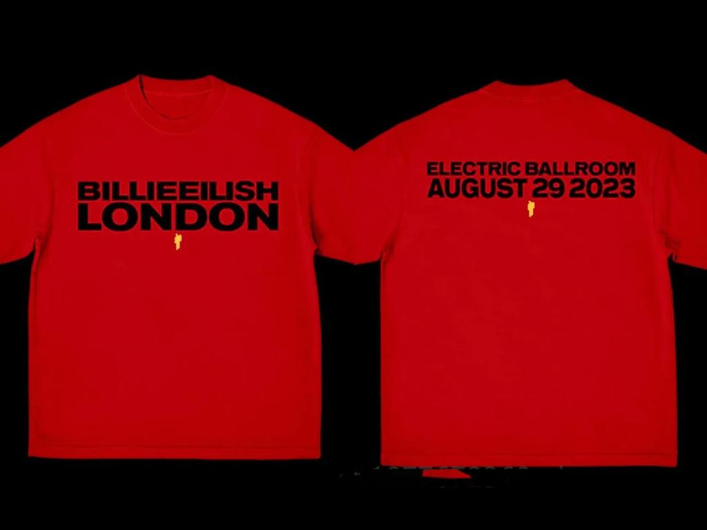 B-Billie Eilish 2023 Tour Konzert T-Shirt Hip Hop T-Shirt O-Ausschnitt Kurze Ärmel Lässige Mode Unisex Frauen Luxuriöse hochwertige T-Shirts