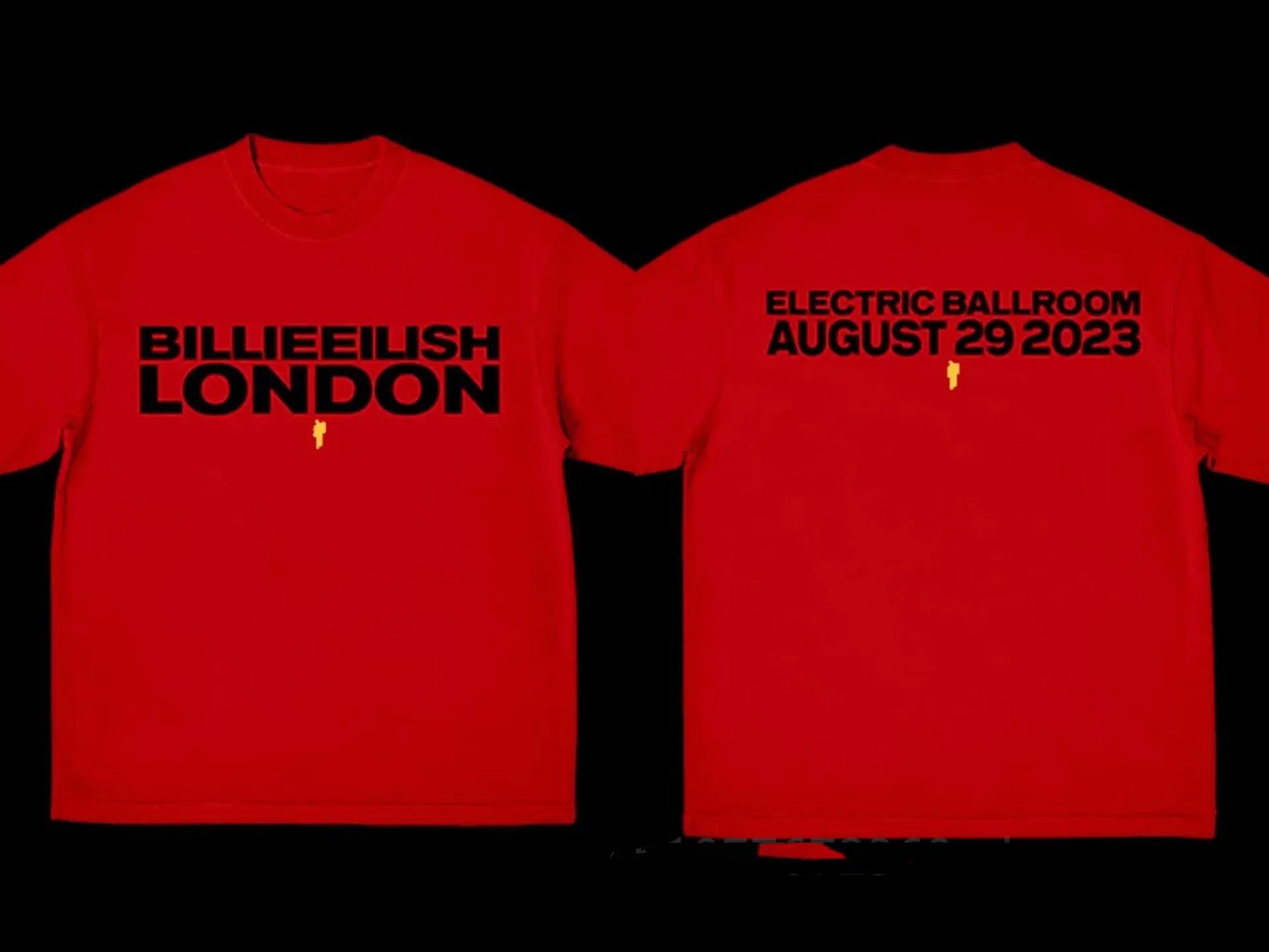 

Футболка B-Billie Eilish з концертним туром 2023 року, хіп-хоп, футболка з круглим вирізом і короткими рукавами, повсякденна мода унісекс, жіноча розкішна високоякісна футболка 2XL