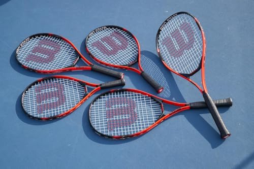 Wilson Pro Staff Precision Junior Tennis Racket (Pre-strung), 23-inch, Red (WR118010U)