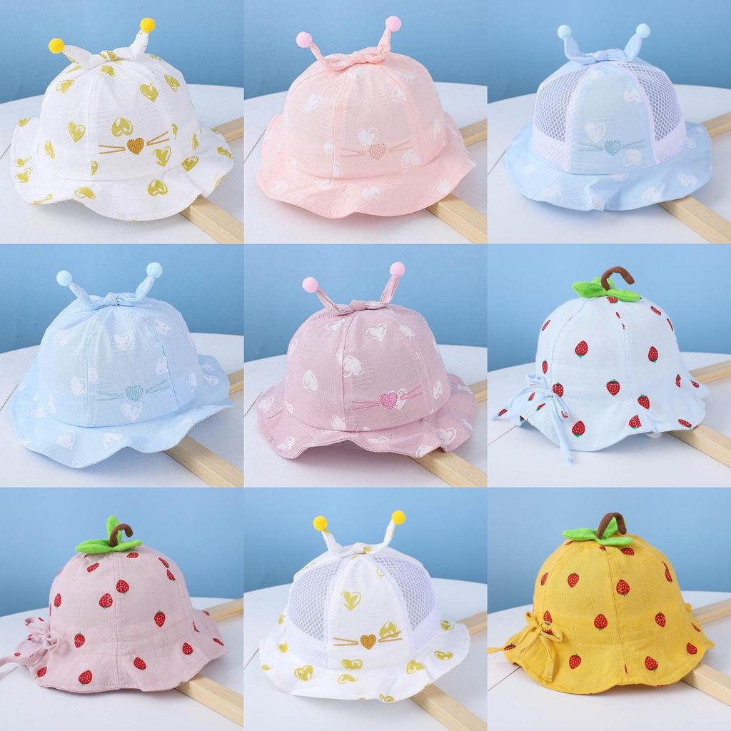 Baby Summer Sun Hat With Large Brim And Breathable Cotton For Toddler Girls And Boys