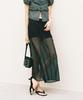 El Mood Woman Sheer Layered Skirt Black