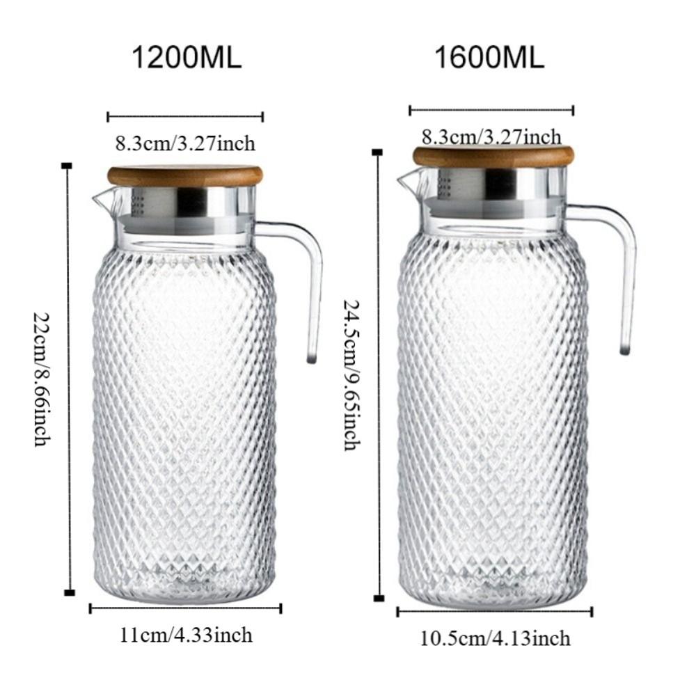 Large Capacity Cold Water Pitcher Transparent Juice Jug Multifunctional Cold Water Jug  Home
