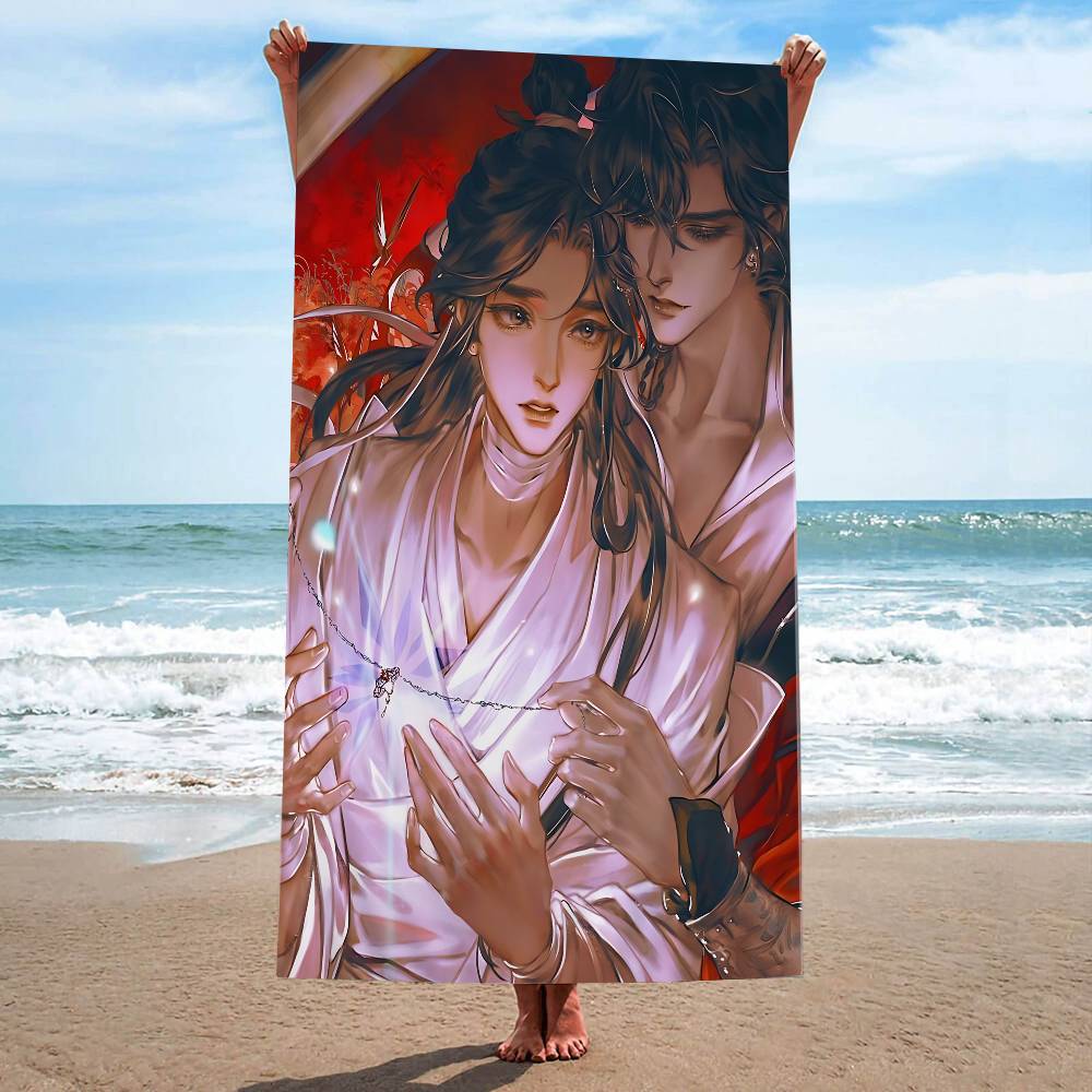 Tian Guan Ci Fu H-Heaven Official Blessing Bath Towel Microfiber Soft Water Absorbing Breathable For Girl Kids Decorative