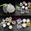 4pcs Ice Ball Mold Reusable Round Ice Cube Tray Kitchen Tool Random Color (L)