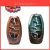 Elegant Ceramic Backflow Waterfall Smoke Incense Burner For Tranquil Home Decor