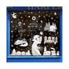Tree Christmas Decor Pvc Stickers With Snowman Santa Snow House Christmas Decor