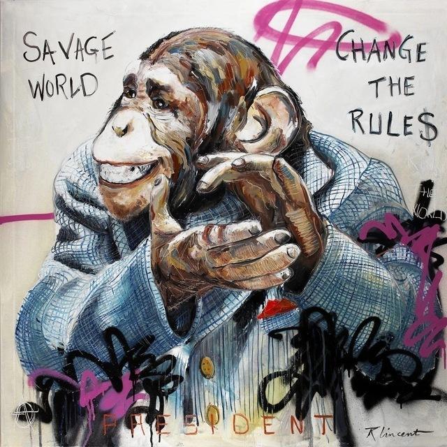 

Современные граффити, животные, обезьяны, шимпанзе, очки, постеры и принты, холст, живопись, настенные художественные картинки для декора гостиной 20x20cm Unframed