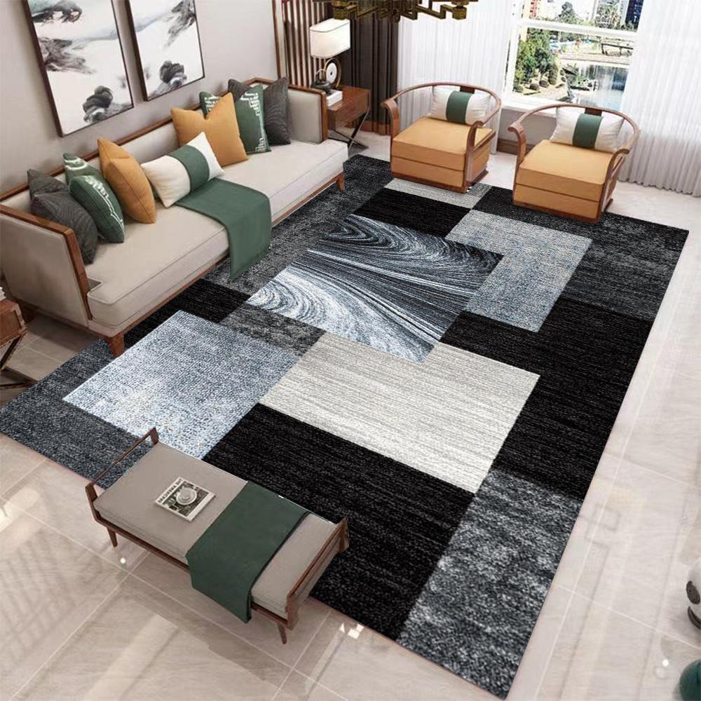 Nordic Geometric Pattern Carpets for Living Room  Luxury Large Room Rugs Machine Washable Non-slip European  Mat