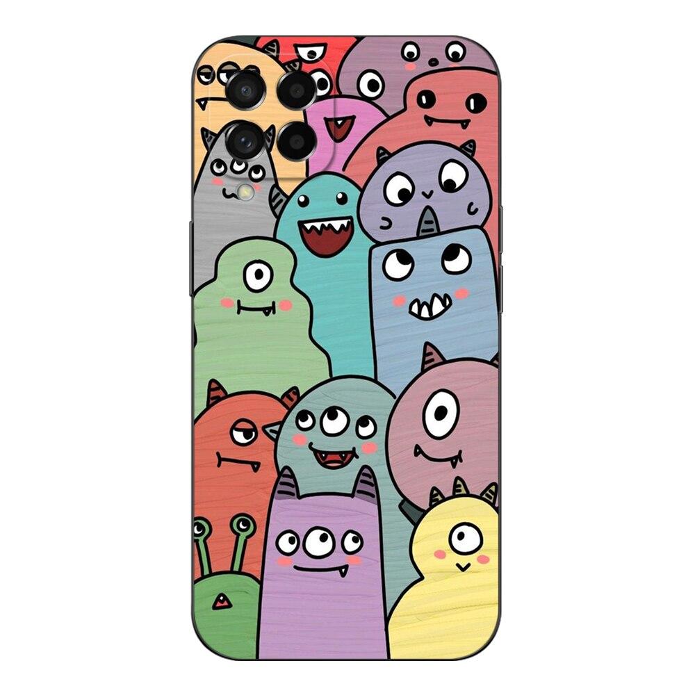 For Samsung Galaxy M53 5G Case Phone Back Cover M 53 m536 Case Soft Silicone Black Tpu Case cute funy