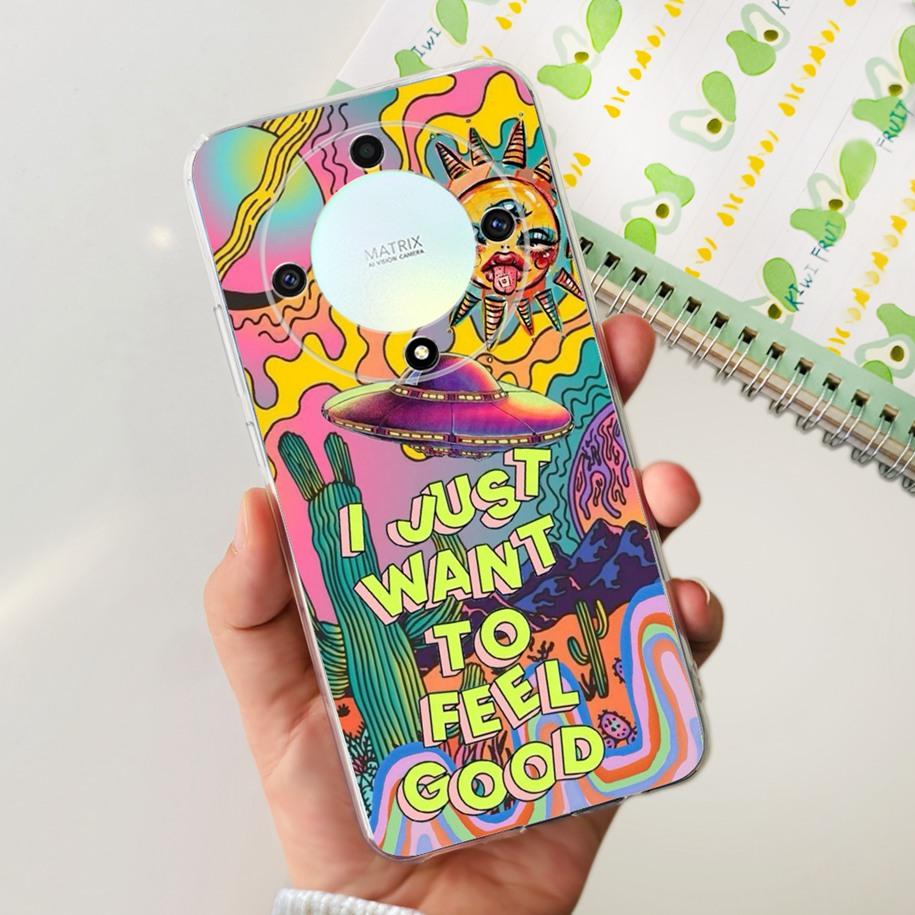 For Honor X9b 5G Case 2023 Fashion Flower Clear Silicone Soft Back Cover For Honor X9a RMO-NX1 Funda HonorX9 X 9 X 9B X 9A Coque