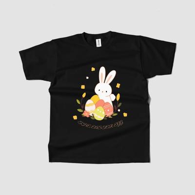 Women's T-Shirt Easter Bunny Graphic Short  Sleeve Round Neck Trendy Spring Design Fast Ship