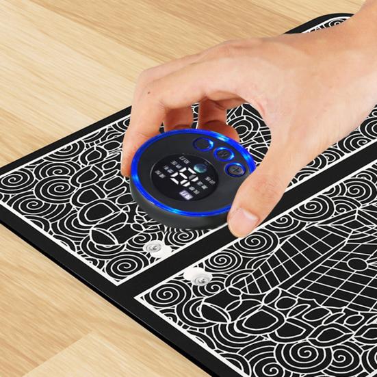 Foot Massage Pad with Remote Control Multiple Modes Foot Massager for Leg Muscle Relief Portable USB Rechargeable Smart Foot