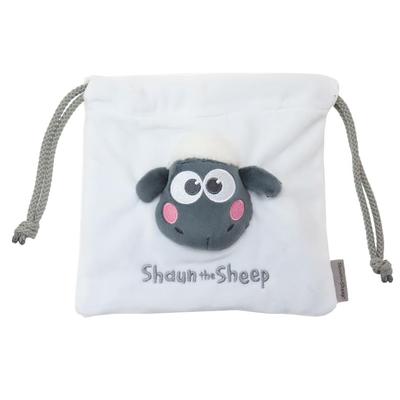 Shaun the Sheep [Drawstring Bag] Face Mascot Drawstring PouchCute Shaun