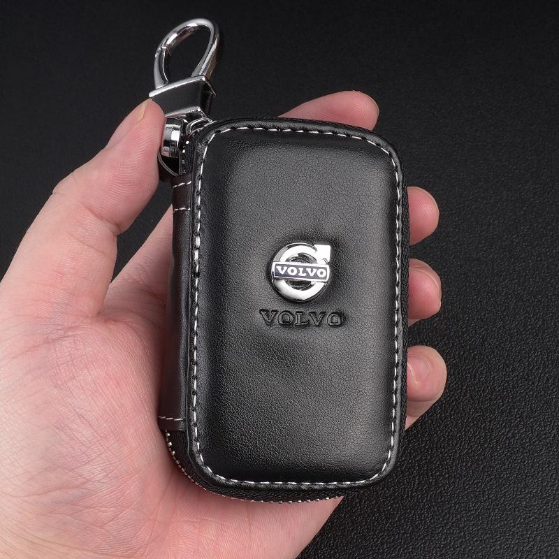 Leder Autoschlüssel Hülle Schutz Auto Schlüssel Tasche Schlüsselanhänger Abdeckung Für Volvo S60 S90 XC40 XC60 XC90 V60 V90 EX40 V40 V50 V70 C30 T5 T6 ars222