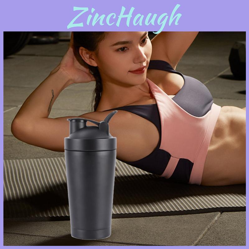 Double Layer Stainless Steel Shaker Bottle With Mixer Ball For Fitness Enthusiasts
