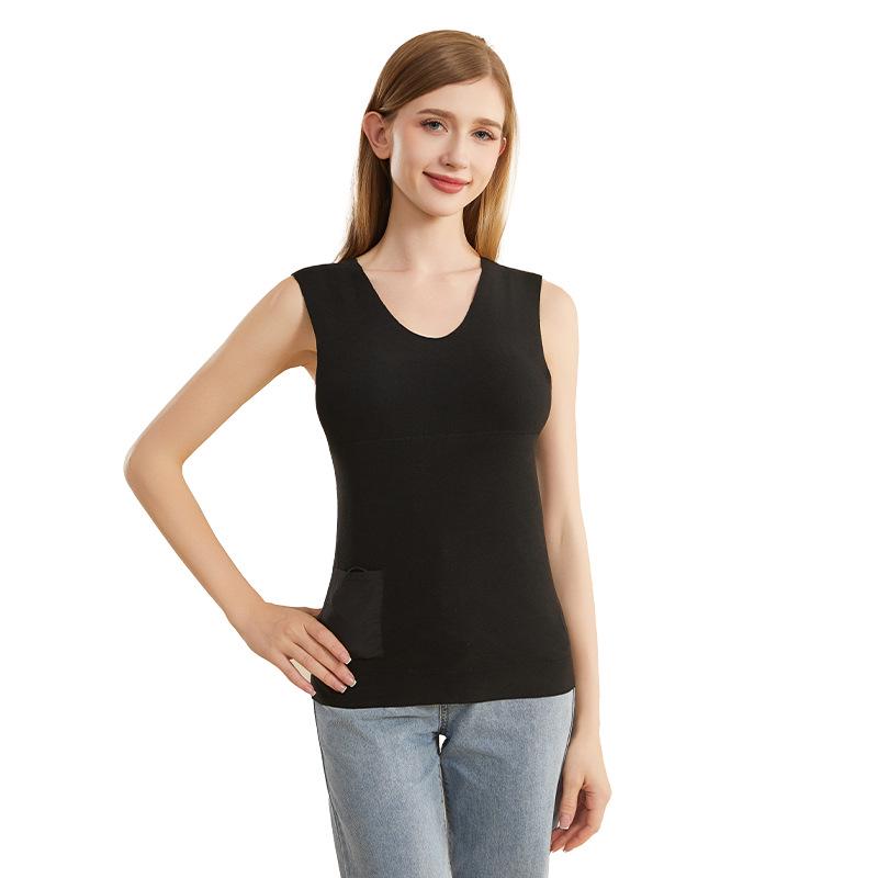 Cozy Seamless Velvet Heated Vest - Unisex Winter Base Layer with Fleece Lining and Free Shipping