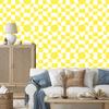 Wallpaper Casual Checkerboard Yellow, White and Cream 50x1000