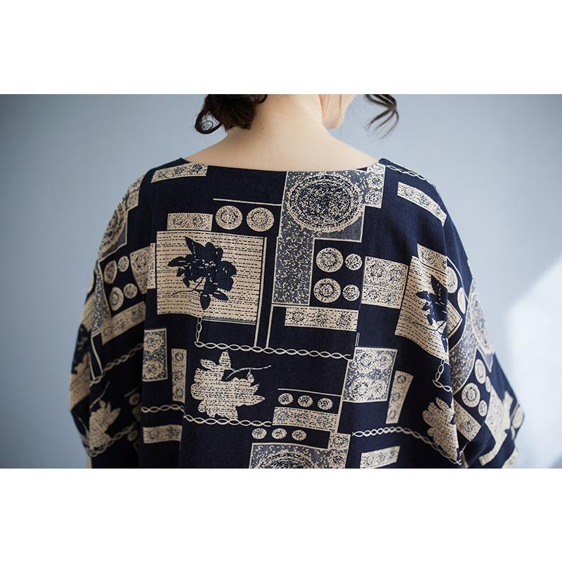 DIMANAF 2025 New Plus Size Summer Dress Women Vintage Printing Loose Casual Dress Long Soft Linen Dress Maxi