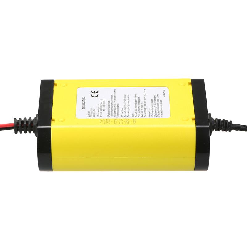 12V 2A Lead Acid Battery Charger Lcd Display AC 110V 220V Motorcycle Car Charge For 5AH 7AH 12AH 14AH 20AH