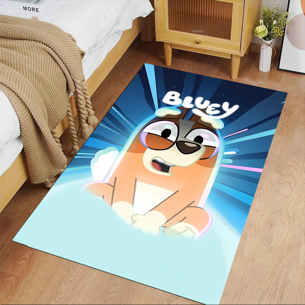 Bluey Fever Adventure Floor Rug Office Rug Perfect for Living Rooms Kitchen Bedrooms Foyer Antislip Carpet Office home decor Best for Christmas
