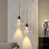 Lamp Diamond Crystal Pendant Light, Mini Ceiling Hanging Light In Gold Finish Prism Crystal Color Changing Led Hanging Light F