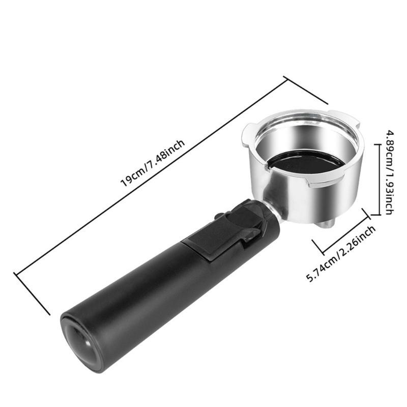 51mm Bottom Handle Filter Basket for Coffee Enthusiasts Espresso Machine Parts Three Ear Portafilter Replacement