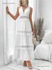 2026 European Summer Women's Lace V-Neck Sleeveless Dress