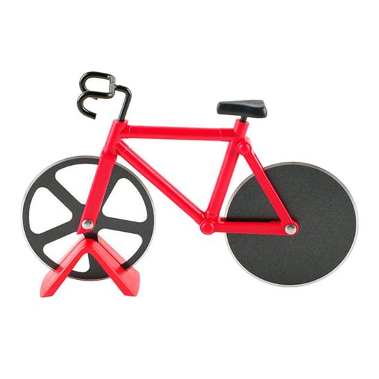Novelty Bicycle Shape Pizza Cutter Dual-Wheel Slicer Kitchen Home Decor Tool