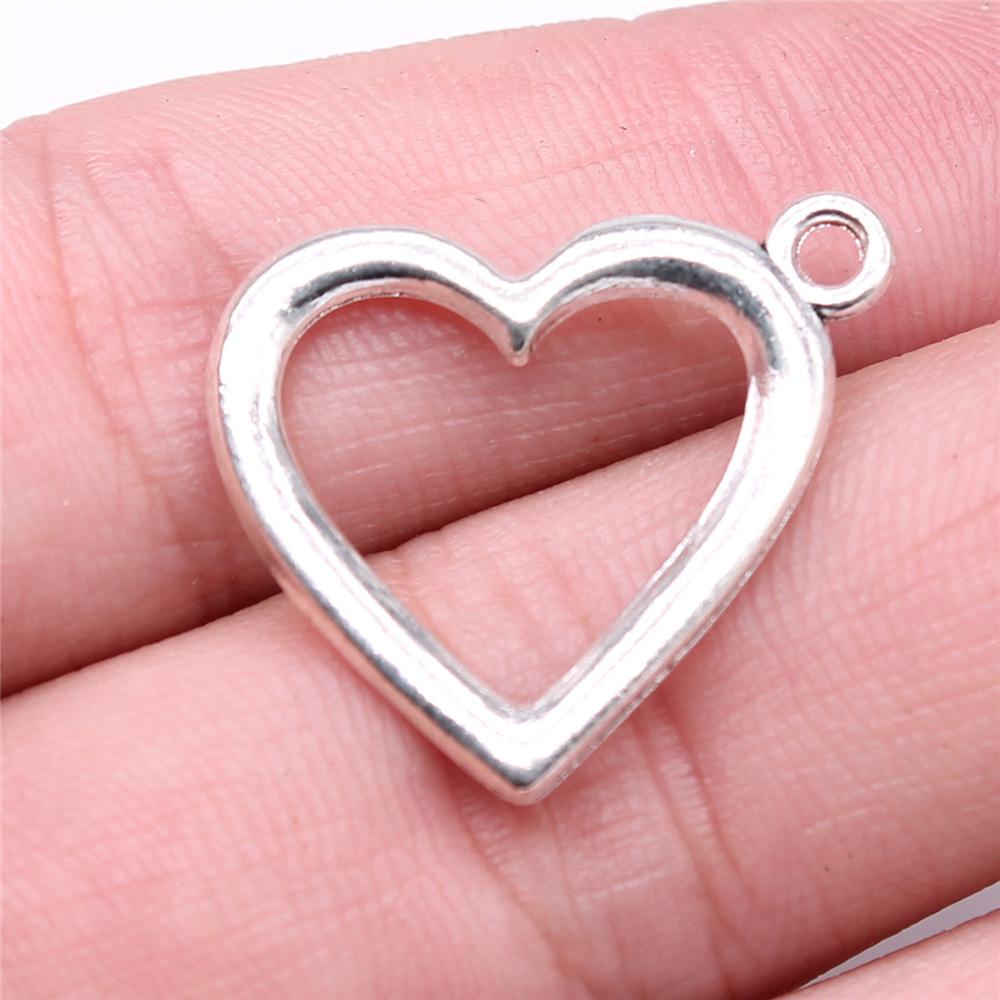 10pcs Hollow Hearts Connector For Jewelry Making Hollow Hearts Charms DIY Handmade Tibetan Finding Jewelry