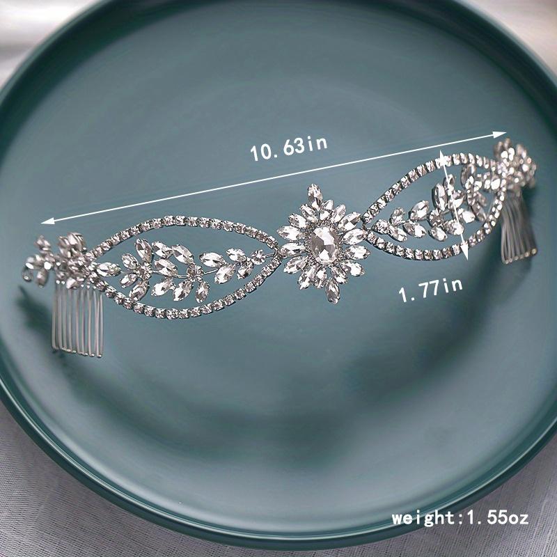 Silver Color Rhinestone Crystal Headbands Hairbands Tiaras For Women Bride Party Wedding Bridal Hair Accessories Jewelry Band
