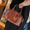 Boston Leather European and American Retro High Single-shoulder Crossbody Handbag for Women