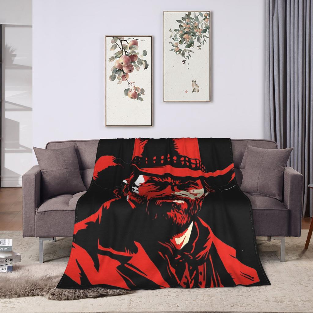 Portachiavi Pistola Arthur Morgan Gioco RDR2 Red Dead Redemptioned Coperta Peluche Bambini Adulti Coperta Plaid in Flanella Per Arredamento Casa
