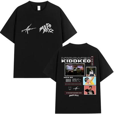 Rapper Kidd Keo Bando Boyz Album 2025 Graphic T Shirts Mens Vintage Fashion Cotton Short Sleeve Tshirt Man Hip Hop Streetwear