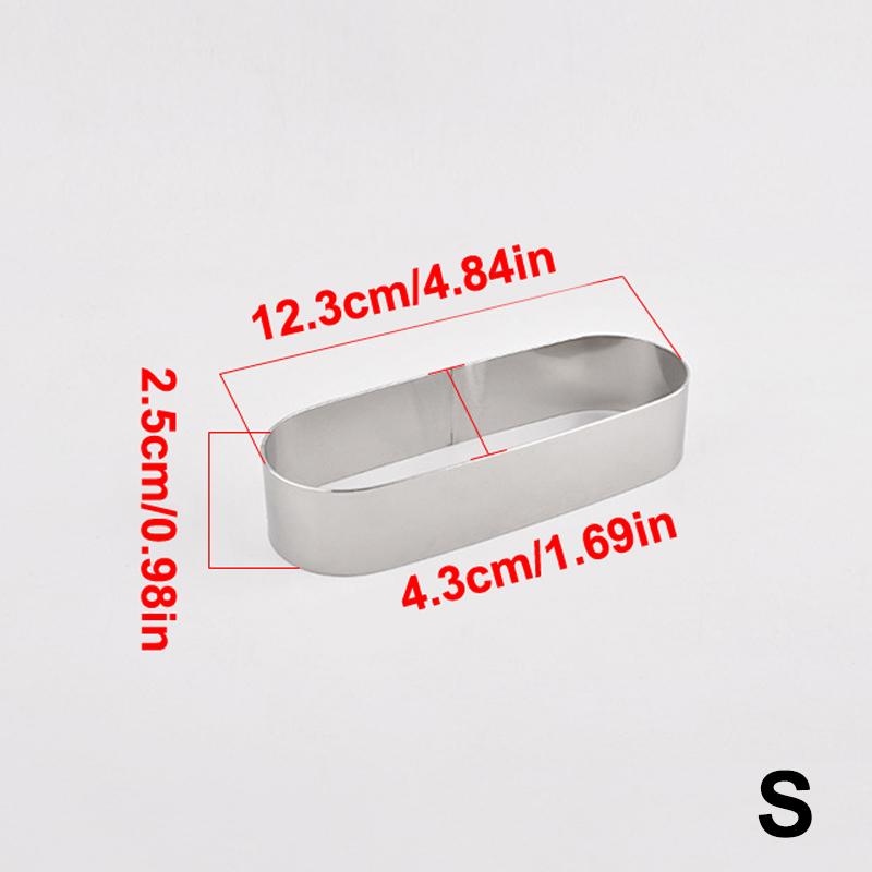 4 Sizes Stainless Steel Mousse Ring Rectangle Oval Cake Ring Cookie Cutters Mousse Baking Mold Tiramisu Puff Bake Tools