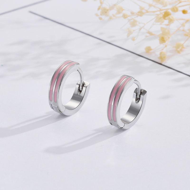 

Fashion Temperament Trendy Three-color Epoxy Earrings Women s Jewelry