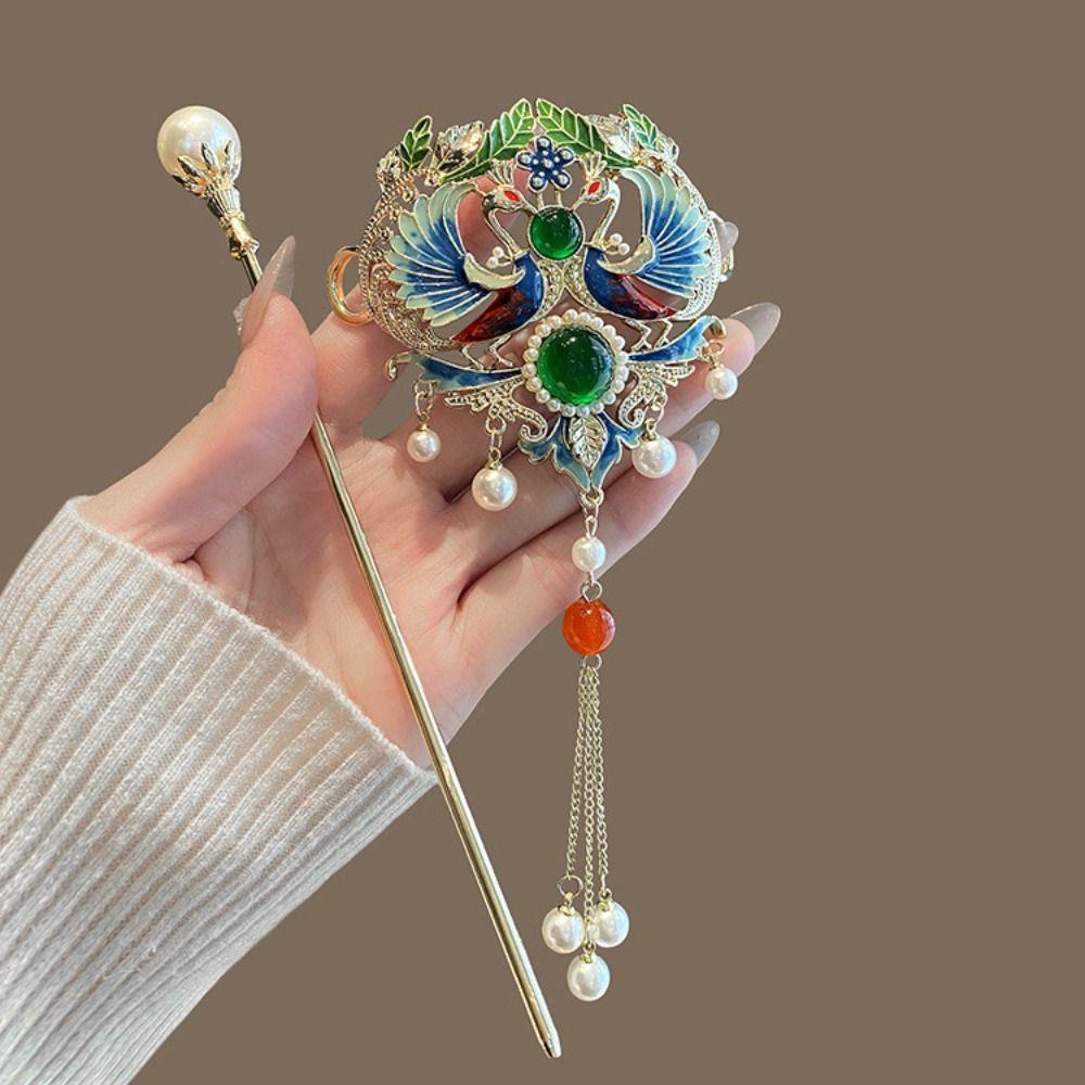 Hair Accessories Phoenix Brooch Disk Hair Chinese Style Hairpin Brooch Cosplay