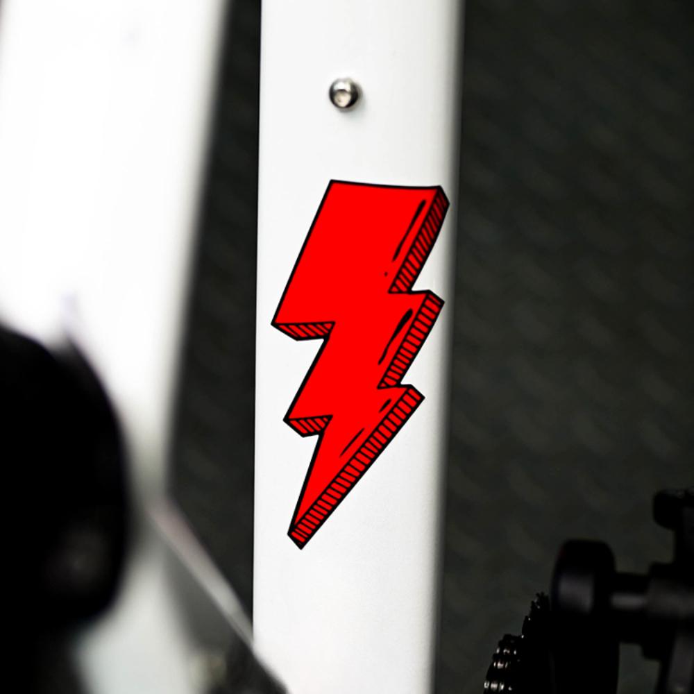 1Pair Lightning Road Bicycle Frame Stickers Top Tube Waterproof Fashion DIY Decoration Accessories Bike Durable Vinyl Decals