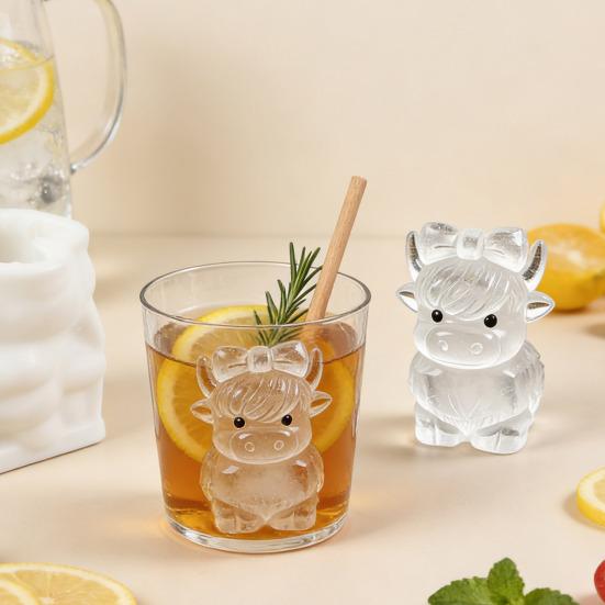 Highland Ice Cube Mold Silicone Ice Cube Tray Flexible Novelty Ice Cube Maker for Whiskey Cocktails Coffee Dishwasher Safe Reusable Party Gifts
