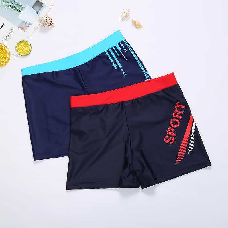 Men's Plus Size Mid-Thigh Swim Trunks