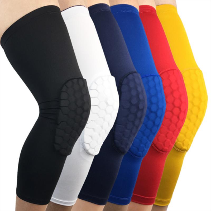 Breathable Flexible Honeycomb Anti-Collision Knee Pads Long Compression Adjustable Knee Sleeves Support Braces Protection